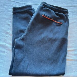 Men's Navy Sweatpants with Orange-Trim Back Pocket